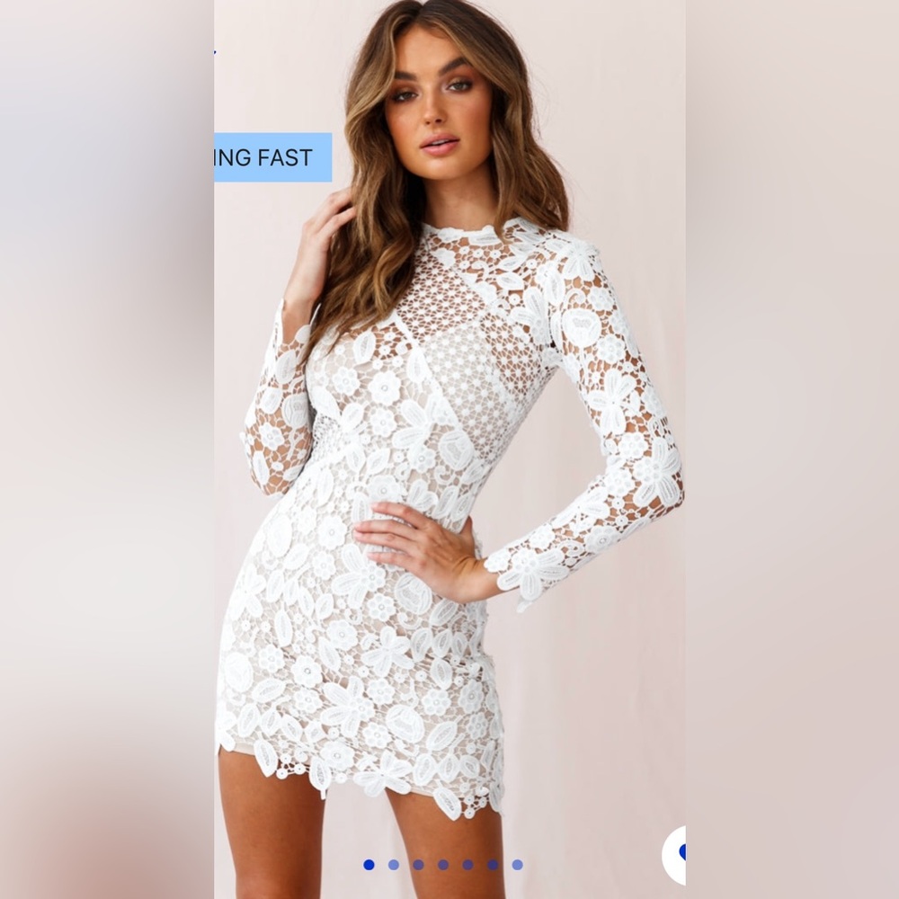 Reinhart Floral Asymmetrical Mesh Dress Small